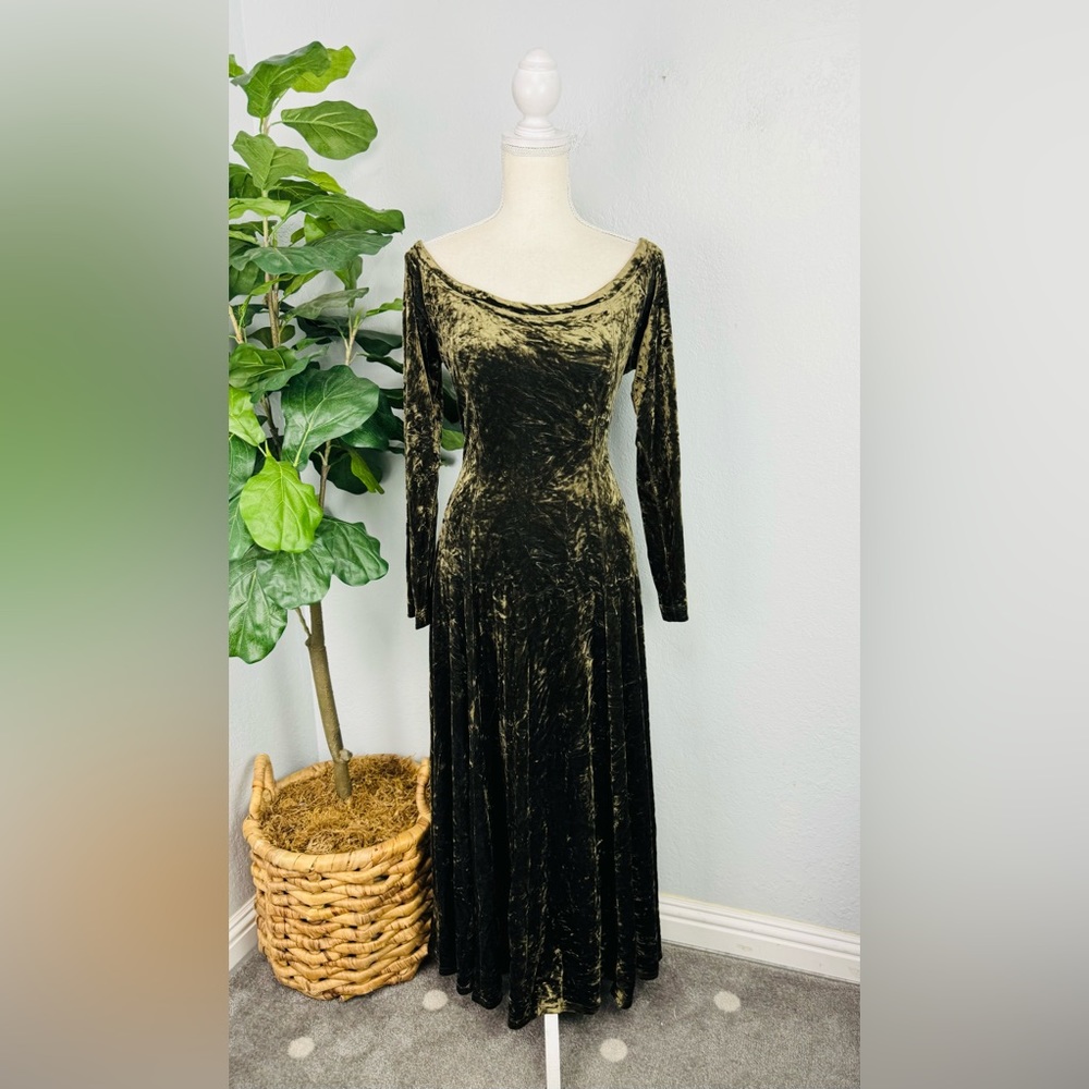 Elegant Velvet Long Sleeve Dress